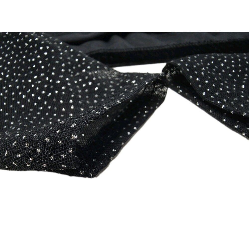 Body Wrappers VTG 90s Mesh Velvet Mock Neck Dance Midriff Glitter Top Adult L - Picture 14 of 16